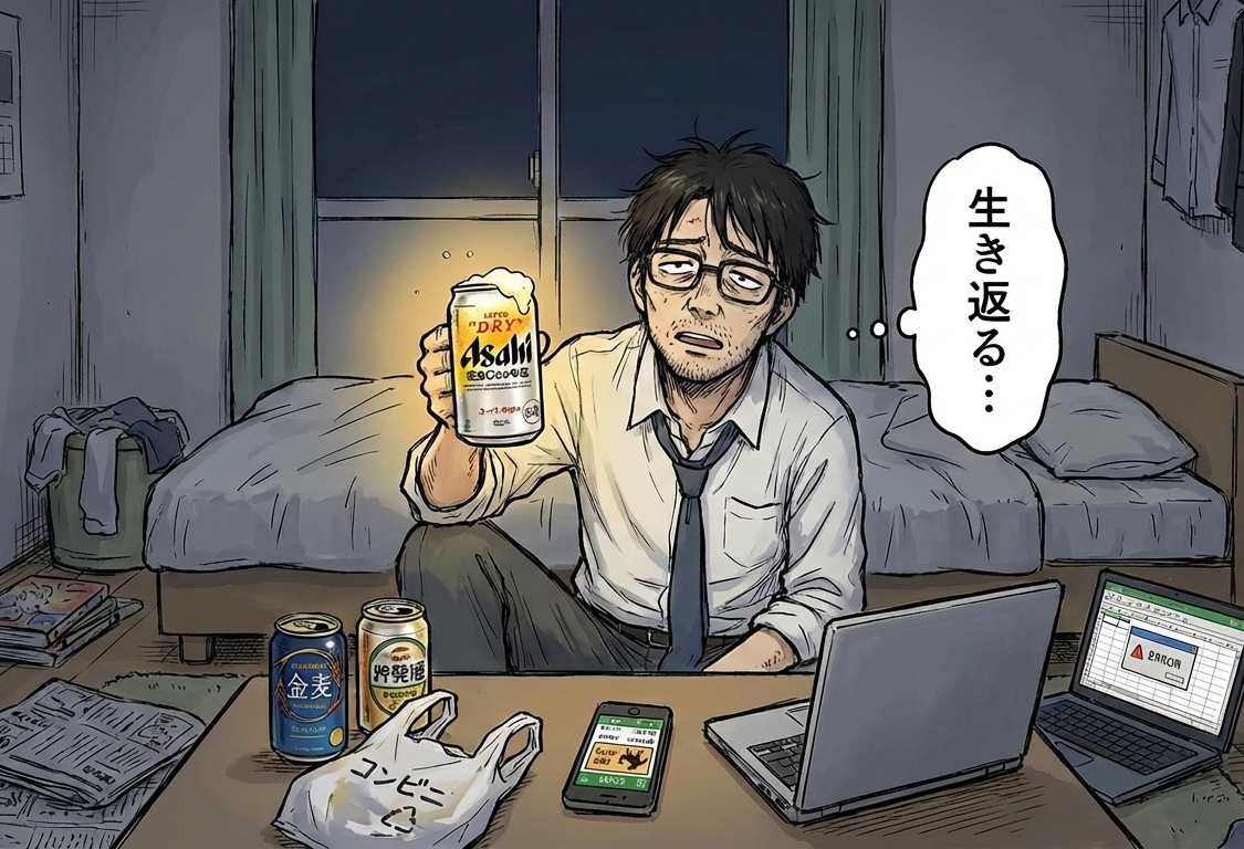 【初投稿】底辺サラリーマン、今日も酒でリセット